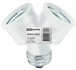 Переходник Е27-2хЕ27, белый, TDM