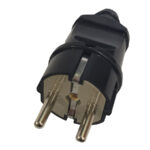 Вилка разборная GRV-P-16-R-G-B-IP20 круглая, с/з, черная