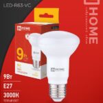 Лампа светодиодная LED-R63-VC 9Вт 230В Е27 3000К 810Лм IN HOME