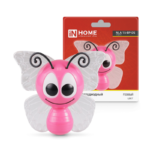 Ночник светодиодный NLA 15-BP-DS БАБОЧКА розовая с датчиком освещения 230В IN HOME