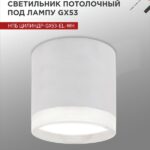 Светильник потолочный НПБ ЦИЛИНДР-GX53-EL-WH под лампу GX53 85х70мм белый IN HOME