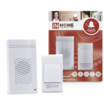 Звонок беспроводной ЗБ-4 32 мелодии 120м сетевой с кнопкой белый IN HOME