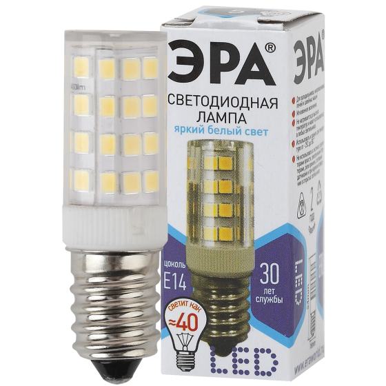 Купить оптом недорого Лампочка светодиодная ЭРА STD LED T25-5W-CORN-840-E14 E14 / Е14 5Вт нейтральный белый свет