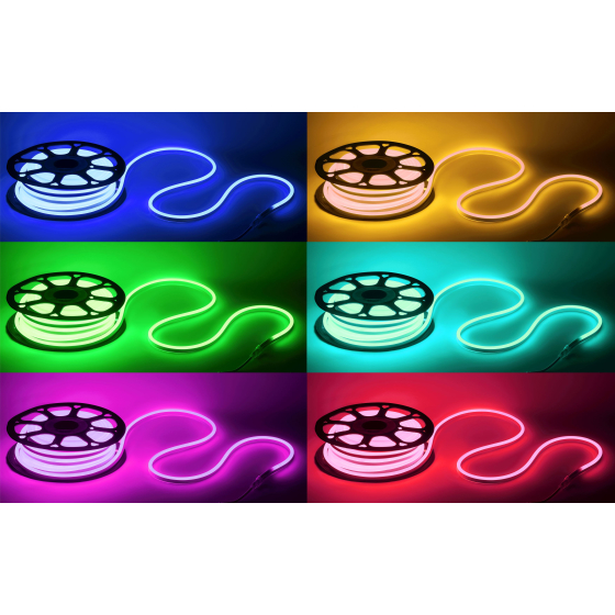 Купить оптом недорого Светодиодная неоновая лента ЭРА N5050 72-IP67-220V-20m-RGB многоцветная