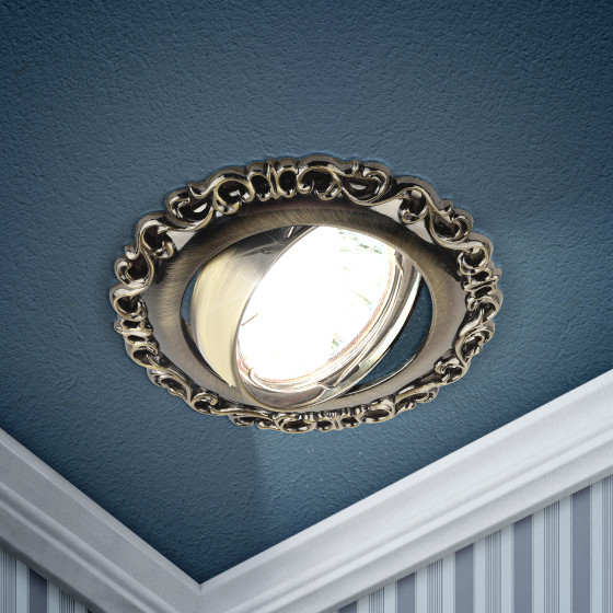 Купить оптом недорого KL59 А SB Светильник ЭРА литой MR16