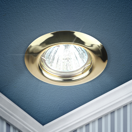 Купить оптом недорого ST3 GD Светильник ЭРА штампованный MR16