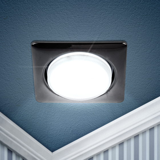 KL71 BK /1 (к) Светильник ЭРА под лампу Gx53 квадр. Купить оптом недорого KL71 BK /1 (к) Светильник ЭРА под лампу Gx53 квадр.