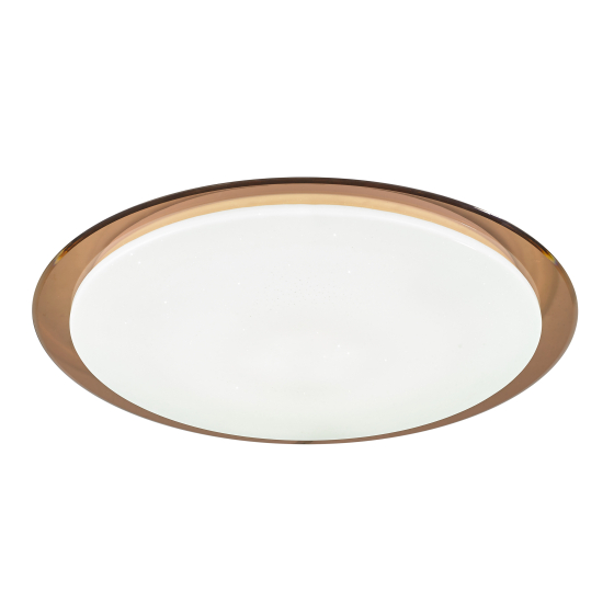 Купить оптом недорого Светильник потолочный светодиодный ЭРА Классик с ДУ SPB-6-70-RC Saturn 70Вт 3000-6500К 5950Лм коричневый кант