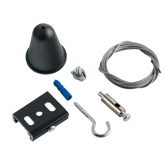 Купить оптом недорого Комплект для подвесного монтажа ЭРА STR-30-B-MK-3 для трехфазного шинопровода черный 3м