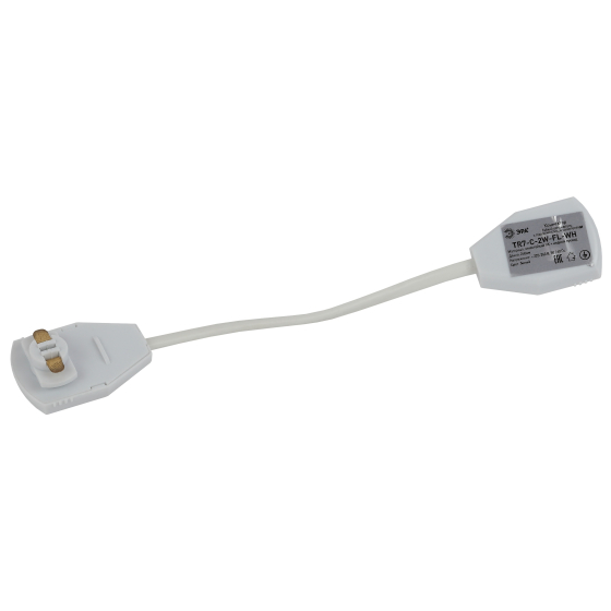 Купить оптом недорого Коннектор питания ЭРА TR7 - C 2W-FL WH для однофазного шинопровода гибкий белый