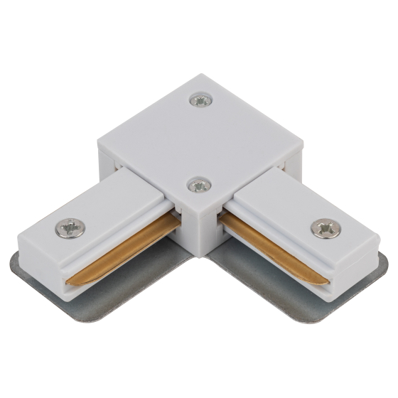 Купить оптом недорого Коннектор ЭРА TR-1PA-LС-WH L-образный для однофазного шинопровода белый