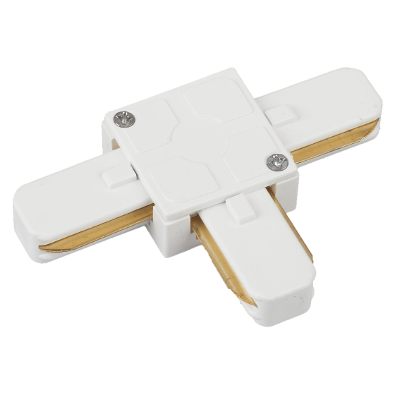 Купить оптом недорого Коннектор ЭРА TR7-C 2W T WH для однофазного шинопровода Т-образный белый