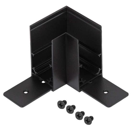 Купить оптом недорого Коннектор ЭРА TRM-S20-CC-B угловой для накладного магнитного шинопровода NOVA TRM-S20 черный