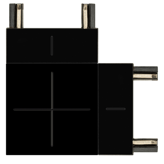 Купить оптом недорого Коннектор ЭРА TRM-S5-CC BK угловой для тонкого магнитного шинопровода черный