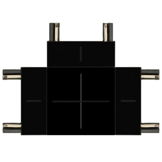 Купить оптом недорого Коннектор ЭРА TRM-S5-CT BK Т-образный для тонкого магнитного шинопровода черный
