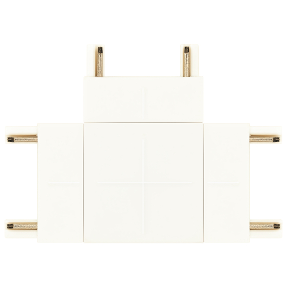 Купить оптом недорого Коннектор ЭРА TRM-S5-CT WH Т-образный для тонкого магнитного шинопровода белый