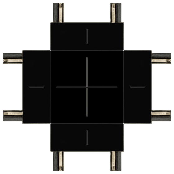 Купить оптом недорого Коннектор ЭРА TRM-S5-CX BK Х-образный для тонкого магнитного шинопровода черный