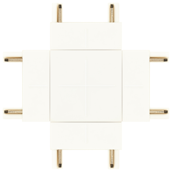 Купить оптом недорого Коннектор ЭРА TRM-S5-CX WH Х-образный для тонкого магнитного шинопровода белый