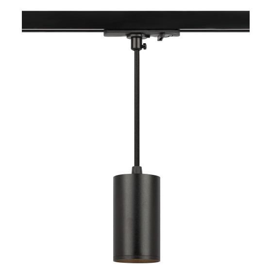 Купить оптом недорого Трековый светильник однофазный ЭРА TR45 - GU10 S BK подвесной 52*100 мм под лампу MR16 черный