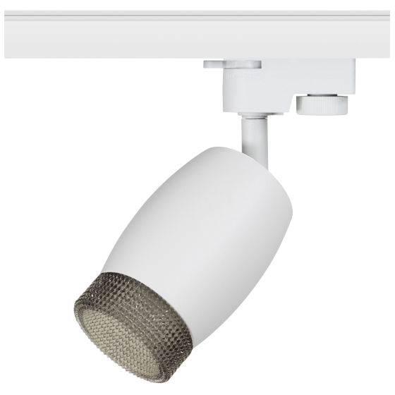 Купить оптом недорого Трековый светильник однофазный ЭРА TR51 - GU10 WH под лампу GU10 матовый белый