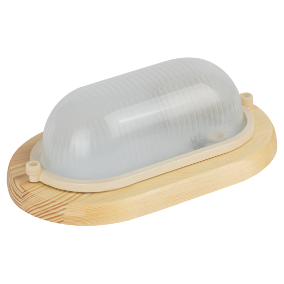 Купить оптом недорого Светильник ЭРА НБО 04-60-011 Кантри дерево/стекло IP54 E27 max 60Вт 232х140 овал сосна