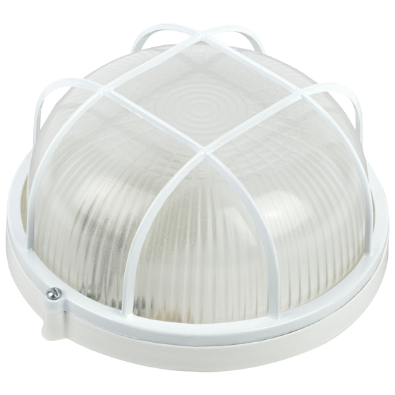 Купить оптом недорого Светильник ЭРА НБП 03-100-002 Акватермо алюминий/стекло решетка IP54 E27 max 100Вт D240 круг белый