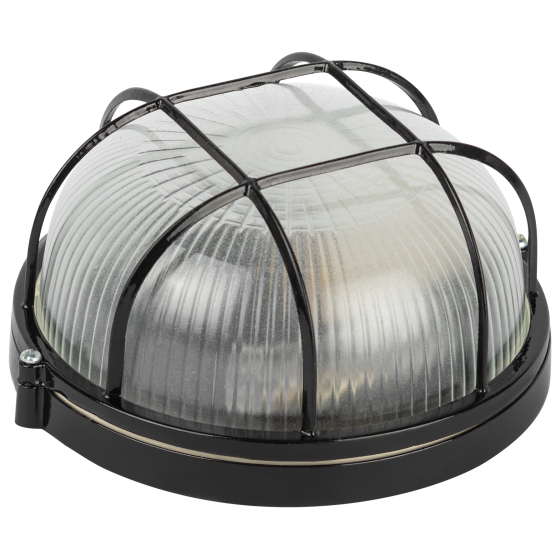 Купить оптом недорого Светильник ЭРА НБП 03-60-002 Акватермо алюминий/стекло решетка IP54 E27 max 60Вт D176 круг черный