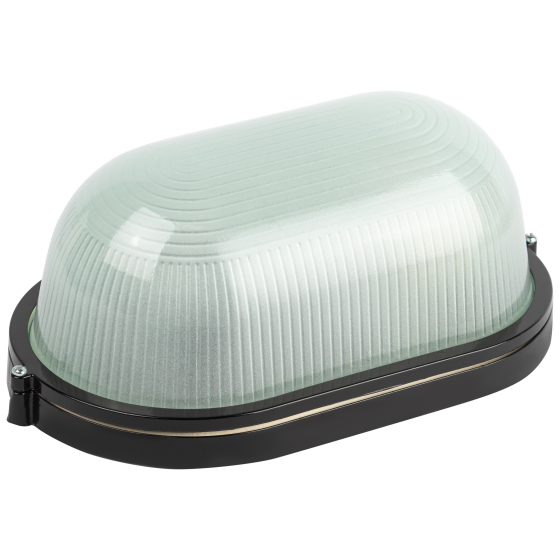 Купить оптом недорого Светильник ЭРА НБП 04-100-001 Акватермо алюминий/стекло IP54 E27 max 100Вт 280х160 овал черный