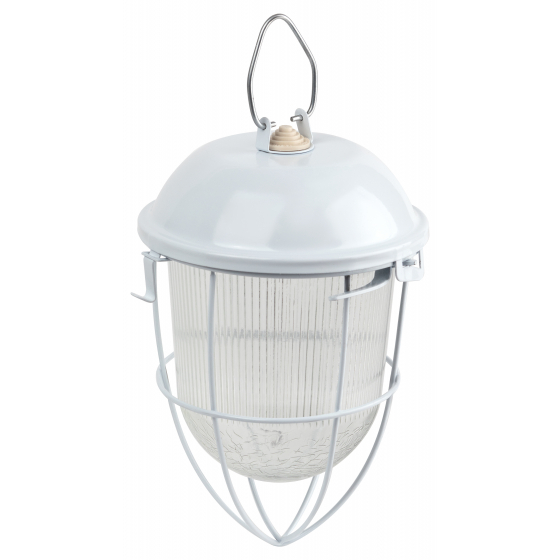 Купить оптом недорого Светильник ЭРА НСП 41-200-003 с решеткой Желудь сталь стекло IP54 E27 max 200Вт 172х306х315 белый