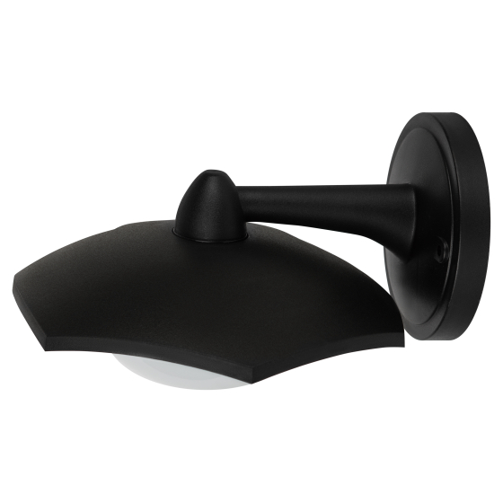 Купить оптом недорого Садово-парковый светильник ЭРА ДБУ 07-8-007 Дели 5 черный 6 гранный настенный IP44 светодиодный 8Вт 6500K