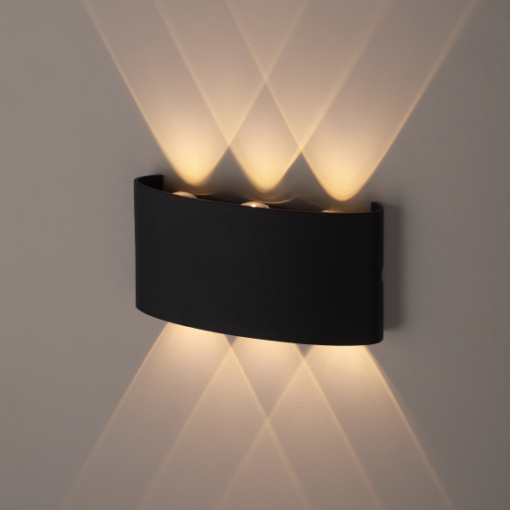 Купить оптом недорого WL12 BK Подсветка ЭРА Декоративная подсветка светодиодная ЭРА 6*1Вт IP 54 черный