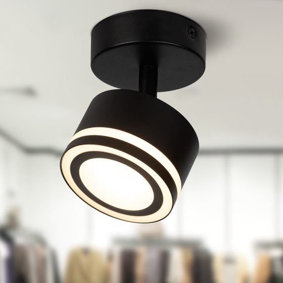 Купить оптом недорого Светильник настенно-потолочный спот ЭРА OL52 BK GX53 IP20 черный