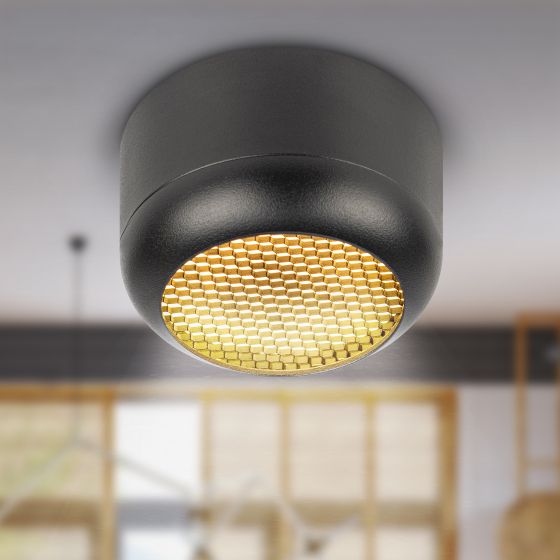 Купить оптом недорого Светильник настенно-потолочный спот ЭРА OL56 BK под лампу GX53 черный IP20