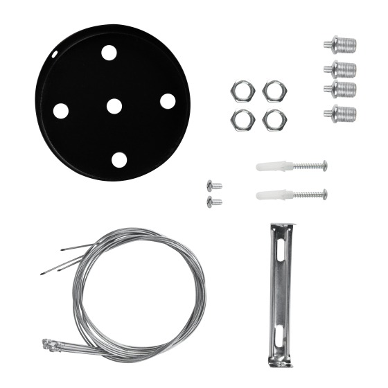 Купить оптом недорого Монтажный набор ЭРА SPO-AC-MOUNTKIT-4B для светильников LED ЭРА Geometria черный