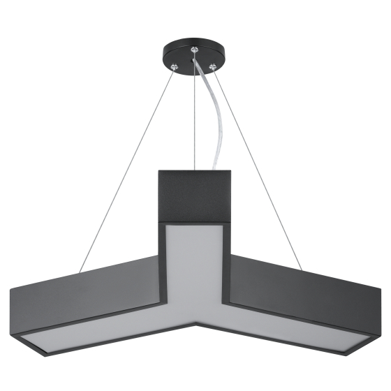 Купить оптом недорого Светильник LED ЭРА Geometria SPO-141-B-40K-028 Igrek 28Вт 4000K 1900Лм IP40 600*80 черный подвесной драйвер внутри