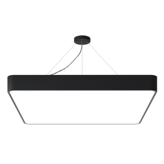 Купить оптом недорого Светильник LED ЭРА Geometria SPO-164-B-40K-110 Quadro 110Вт 4000К 10500Лм IP40 800х800х80 мм черный подвесной