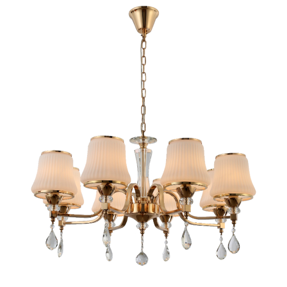 Купить оптом недорого Люстра Rivoli Herta 2006-208 8 * Е14 40 Вт классика