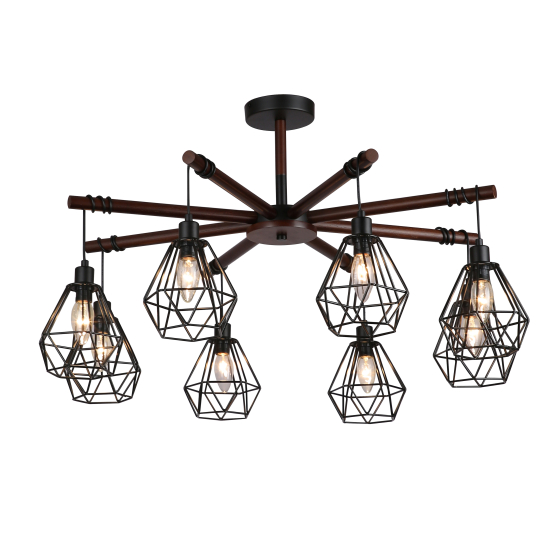 Купить оптом недорого Люстра Rivoli Ianta 2051-308 8 х E14 40 Вт лофт - кантри