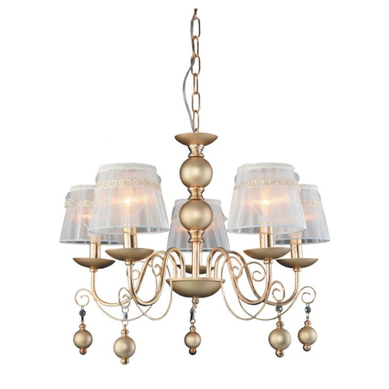 Купить оптом недорого Люстра Rivoli Kresentia 2141-205 5 х Е14 40 Вт классика