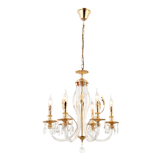 Купить оптом недорого Люстра Rivoli Melanie 1020-206 6 х Е14 40 Вт хрусталь классика