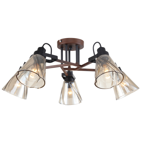 Купить оптом недорого Люстра Rivoli Clarissa 5098-305 5 х Е14 40 Вт лофт - кантри