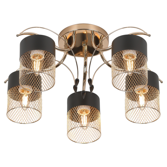 Купить оптом недорого Люстра Rivoli Hulda 9068-305 5 х E27 60 Вт модерн