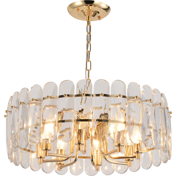 Купить оптом недорого Люстра Rivoli Janice 1044-308 8 х Е14 40 Вт хрусталь