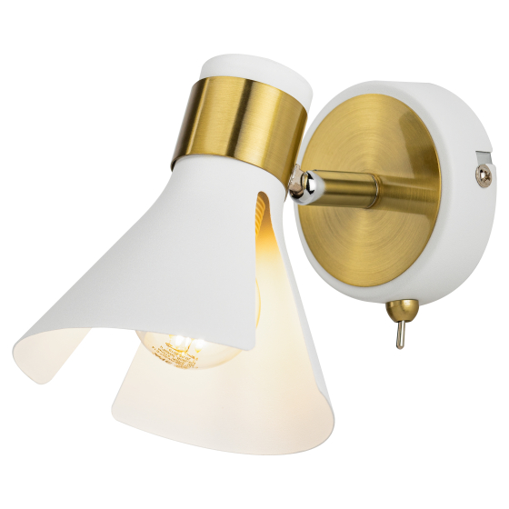 Купить оптом недорого Светильник настенно-потолочный спот Rivoli Maira 7054-701 1 х Е14 40 Вт поворотный с выключателем