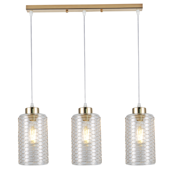 Купить оптом недорого Светильник подвесной (подвес) Rivoli Malice 9124-203 3 х Е27 40 Вт модерн потолочный