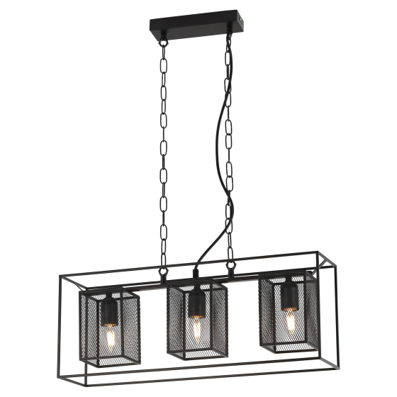 Купить оптом недорого Светильник подвесной (подвес) Rivoli Michaela 5023-213 3 х Е27 40 Вт лофт - кантри