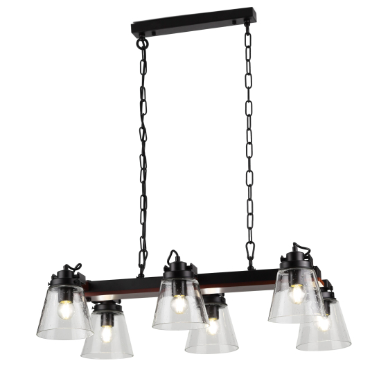 Купить оптом недорого Светильник подвесной (подвес) Rivoli Spartacus 5017-206 6 x E27 60 Вт лофт - кантри уценка