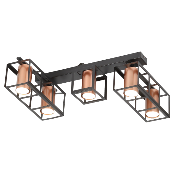 Купить оптом недорого Светильник потолочный Rivoli Raffaela 5082-305 5 * GU10 25 Вт накладной для натяжных потолков лофт - кантри