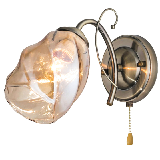 Купить оптом недорого Бра светильник Rivoli Bruna 9130-401 настенный 1 х Е27 40 Вт модерн с выключателем