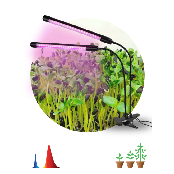 Купить оптом недорого Светильник для растений на прищепке ЭРА FITO-20W-АLED-N красно-синего спектра 12 Вт черный